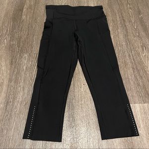 Lululemon Black Fast and Free Cropped Leggings